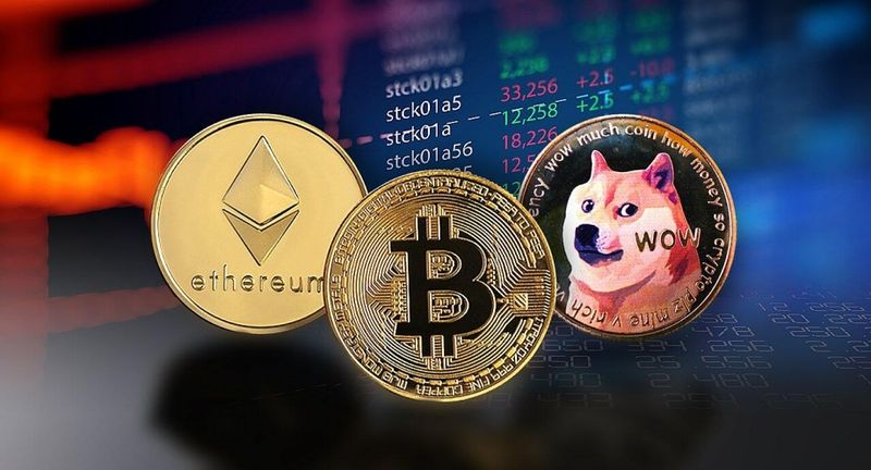 Bitcoin, Ethereum, Dogecoin