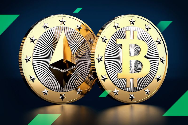 Hình ảnh về Bitcoin và Ethereum